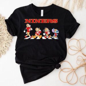 San Francisco 49ers Niners X Goofy X Donald Duck X Mickey Mouse X Stitch Abbey Road Shirt