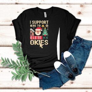 Santa And Gingerbread Tech Support Here To Delete Cookies Ugly Christmas Shirt Santa And Gingerbread Tech Support Here To Delete Cookies Ugly Christmas Shirt