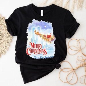 Santa Claus Riding Reindeer Merry Christmas From New Uork City Shirt Santa Claus Riding Reindeer Merry Christmas From New Uork City Shirt