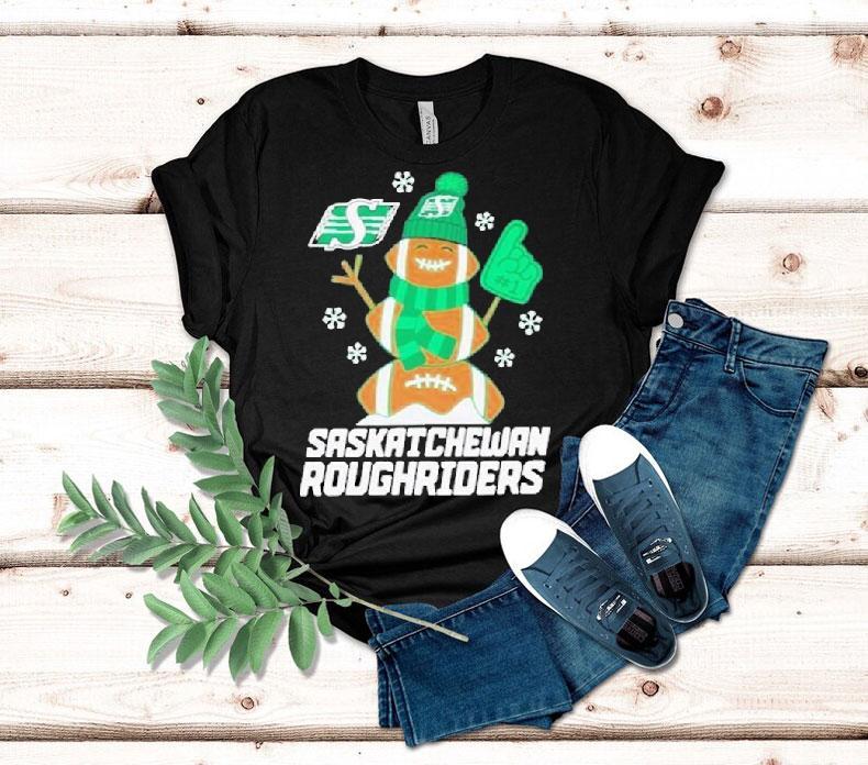 Saskatchewan Roughriders The Rider Snowman Christmas Shirt 4 Saskatchewan Roughriders The Rider Snowman Christmas Tshirt