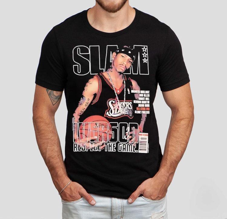 Slam Philadelphia 76ers Allen Iverson Respect The Game Shirt 4 Slam Philadelphia Ers Allen Iverson Respect The Game Tshirt