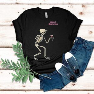 Social Distortion European Tour Skeleton Dates Schedule Tshirt