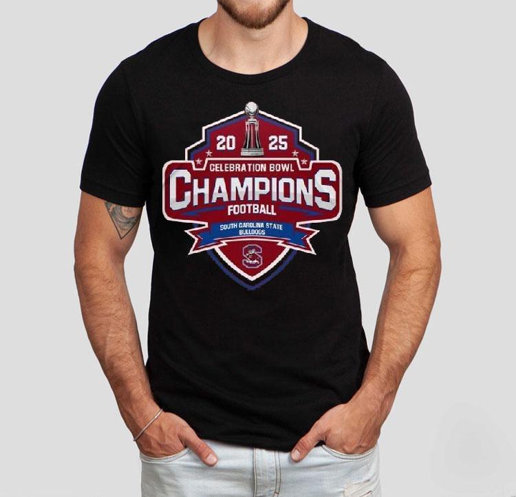 South Carolina State Bulldogs Celebration Bowl Champions 2025 Trophy Shirt 4 South Carolina State Bulldogs Celebration Bowl Champions Trophy Tshirt