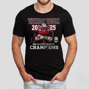 Texas Tach Red Raiders Big 12 Conference Champions Team Graphic Mascot Shirt