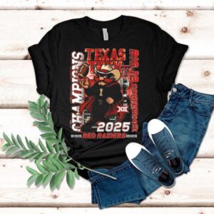 Texas Tech Red Raiders Champions Big 12 Conference 2025 Mascot Shirt Texas Tech Red Raiders Champions Big 12 Conference 2025 Mascot Shirt