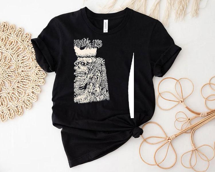 The Flaming Lips Band Skeleton Smoking Shirt 4 The Flaming Lips Band Skeleton Smoking Tshirt