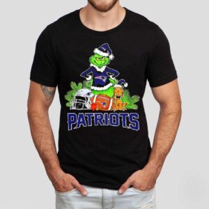 The Grinch And Max New England Patriots Christmas Helmet Items Shirt