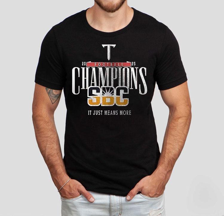 Troy Trojans Sun Belt Champions It Just Mean More Logo Shirt 4 Troy Trojans Sun Belt Champions It Just Mean More Logo Tshirt