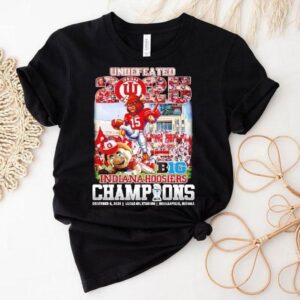 Undefeated 2025 Indiana Hoosiers As Big Ten Champions Mascots Graphic Shirt Undefeated 2025 Indiana Hoosiers As Big Ten Champions Mascots Graphic Shirt