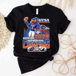 Utsa Roadrunners Vs Fiu Panthers Servpro First Responder Bowl Champions Masco Tshirt