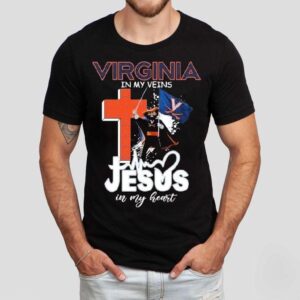 Virginia Cavaliers In My Veins Jesus In My Heart Mascot Shirt