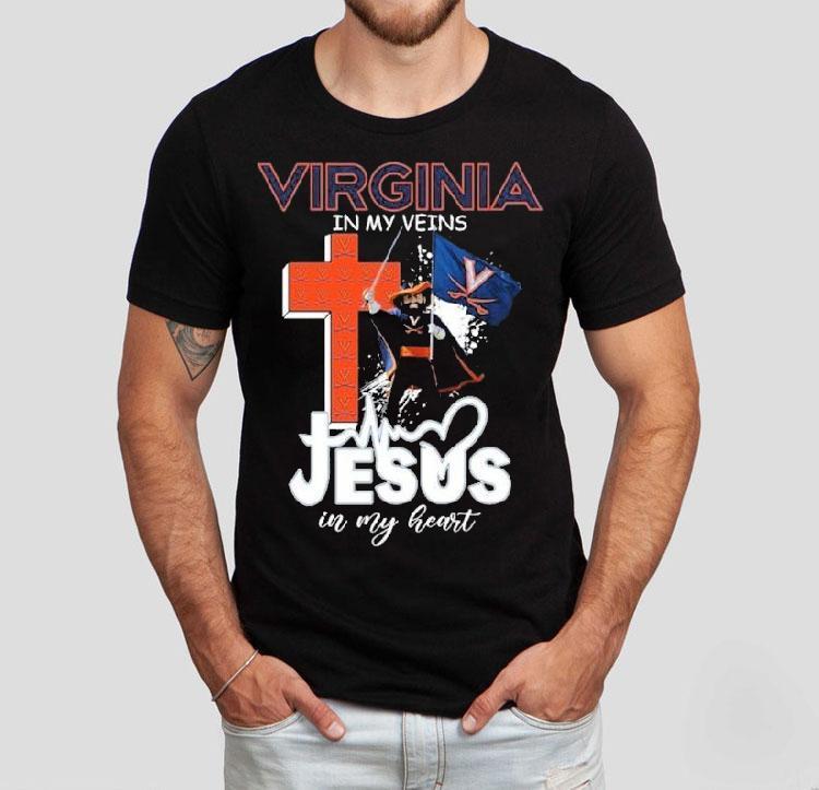 Virginia Cavaliers In My Veins Jesus In My Heart Mascot Shirt 4 Virginia Cavaliers In My Veins Jesus In My Heart Masco Tshirt