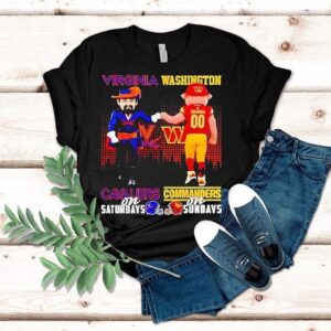 Virginia Cavaliers On Saturdays Washington Commanders On Sundays Mascot Shirt Virginia Cavaliers On Saturdays Washington Commanders On Sundays Mascot Shirt