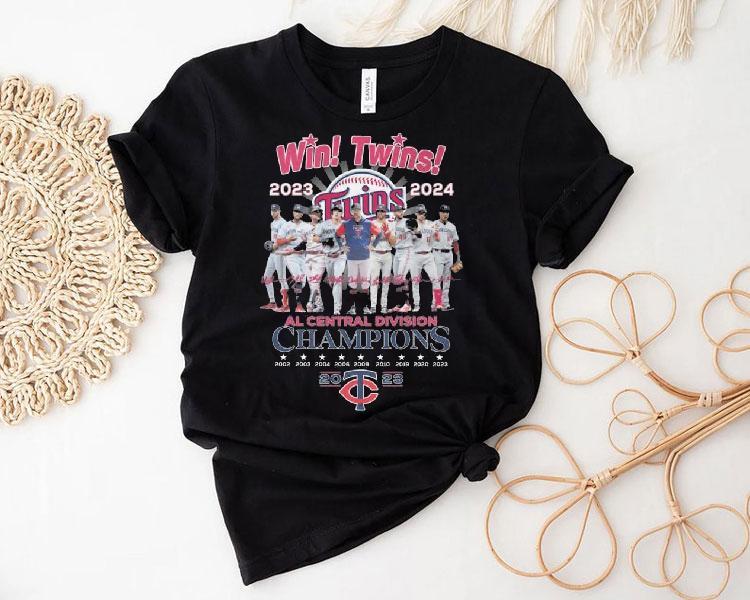 Win Twins 2023 – 2024 Al Central Division Champions 2002 – 2023 Minnesota Twins Signature Shirt 4 Win Twins Al Central Division Champions Minnesota Twins Signature Tshirt