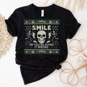 Andy Glaze Smile Or You're Doing It Wrong Ugly Christmas Shirt 1 Andy Glaze Smile Or You Re Doing It Wrong Ugly Christmas Tshirt