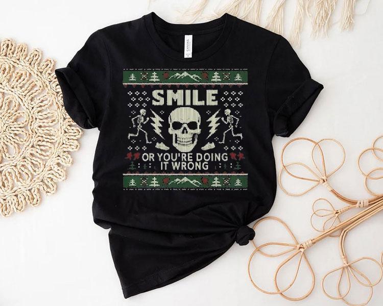 Andy Glaze Smile Or You’re Doing It Wrong Ugly Christmas Shirt Andy Glaze Smile Or You’re Doing It Wrong Ugly Christmas Shirt