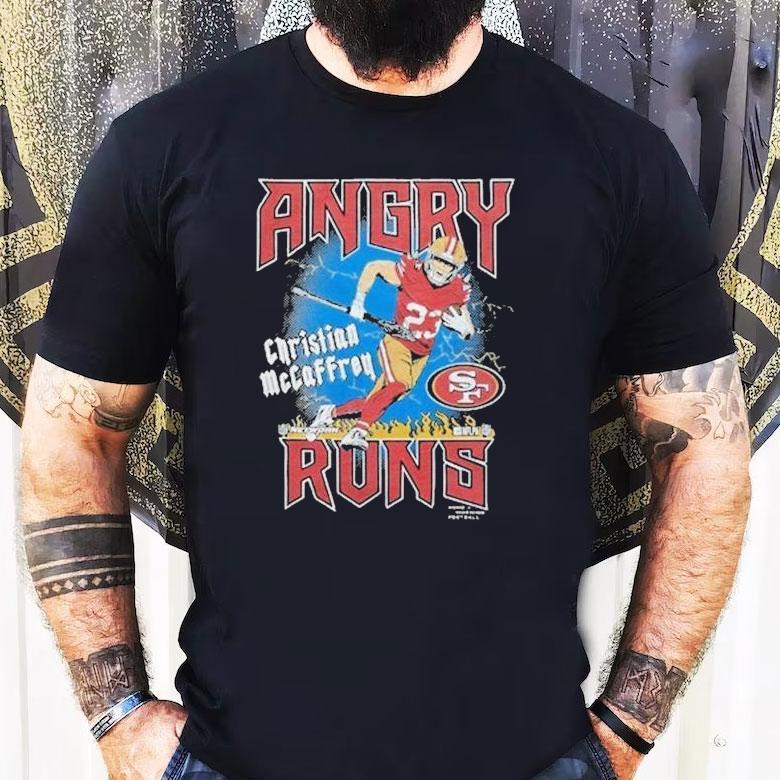 Angry Runs San Francisco 49ers Christian Mccaffrey Good Morning Football Nfl Network Shirt Angry Runs San Francisco 49ers Christian Mccaffrey Good Morning Football Nfl Network Shirt