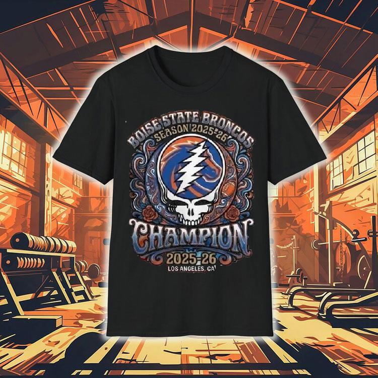 Bucked Up La Bowl Hosted Ncaa Season 2025-26 Boise State Broncos X Grateful Dead Champion Congratulation Winner Shirt Bucked Up La Bowl Hosted Ncaa Season 2025-26 Boise State Broncos X Grateful Dead Champion Congratulation Winner Shirt