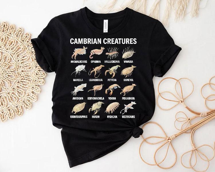 Cambrian Creatures Chart Prehistoric Life Paleontology Shirt Cambrian Creatures Chart Prehistoric Life Paleontology Shirt