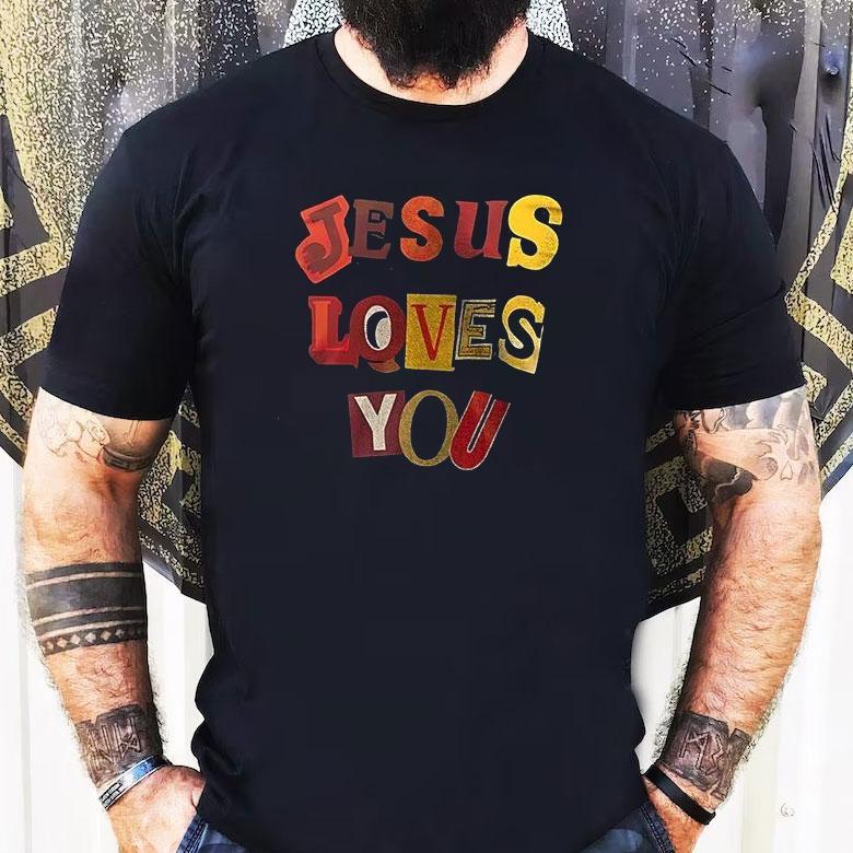 Carolina Panthers Jesus Loves You Logo Shirt Carolina Panthers Jesus Loves You Logo Shirt
