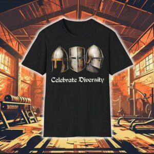 Celebrate Diversity Helmets Medieval Knight Helmet Shirt