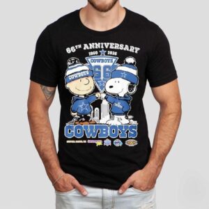Charlie Brown And Snoopy Dallas Cowboys 66th Anniversary Shirt