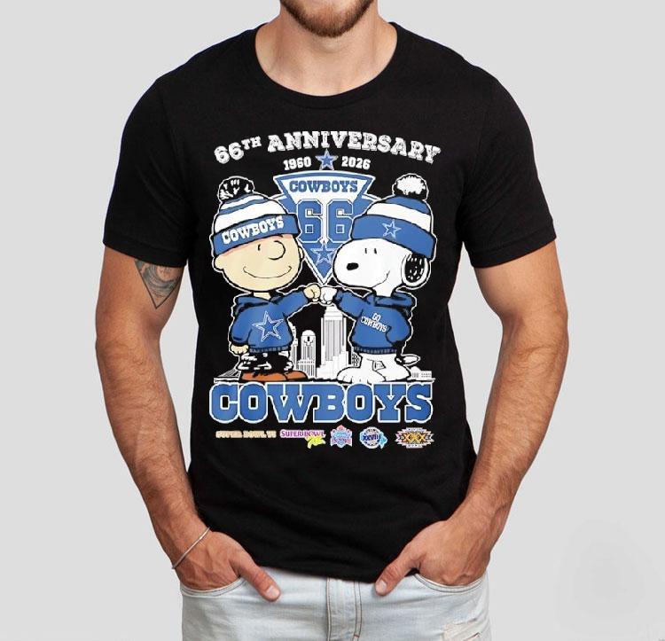 Charlie Brown And Snoopy Dallas Cowboys 66th Anniversary Shirt Charlie Brown And Snoopy Dallas Cowboys 66th Anniversary Shirt