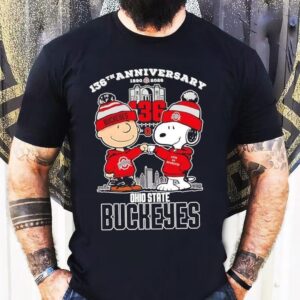 Charlie Brown And Snoopy Ohio State Buckeyes 136th Anniversary Shirt