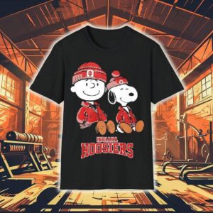 Charlie Brown And Snoopy X Indiana Hoosiers Collegiate Graphic Shirt