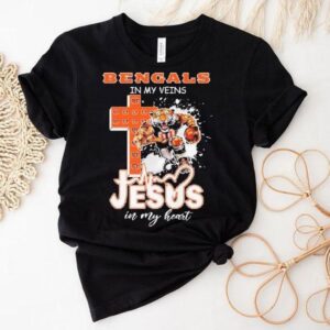 Cincinnati Bengals In My Veins Jesus In My Heart Mascot Shirt