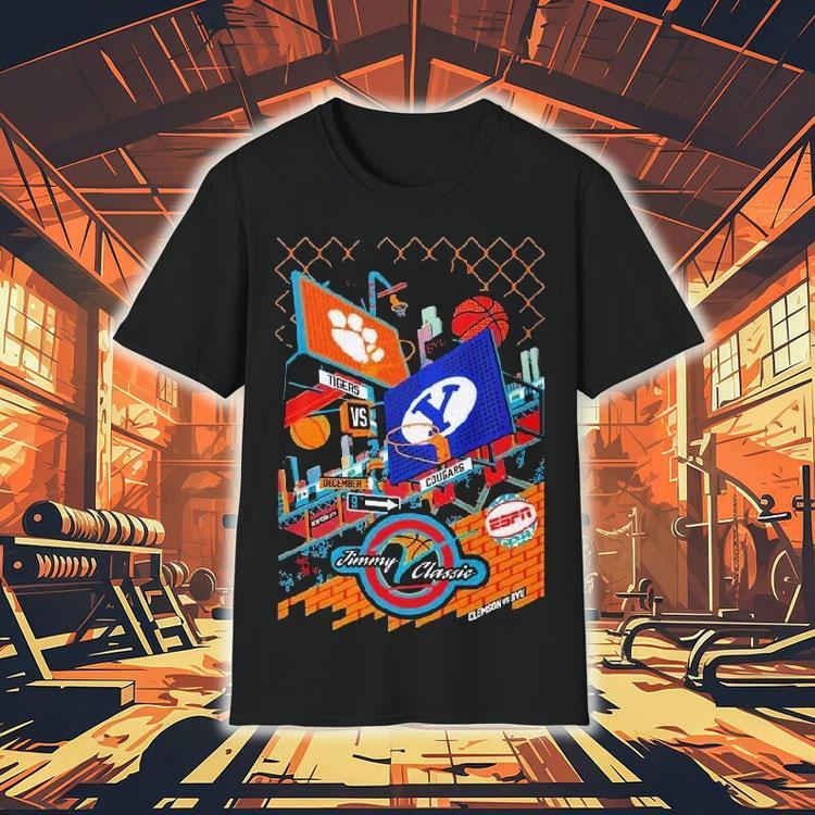 Clemson Tigers Vs Byu Cougars Game On December 9 2025 Jimmy V Shirt Clemson Tigers Vs Byu Cougars Game On December 9 2025 Jimmy V Shirt