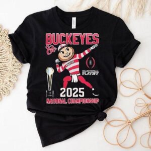 College Football Playoff Ohio State Buckeyes Mascot National Championship 2025 Shirt 1 College Football Playoff Ohio State Buckeyes Mascot National Championship Tshirt