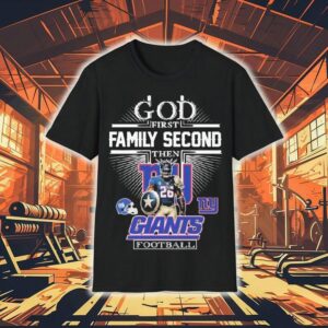 Devin Singletary God First Family Second Then New York Giants Shirt