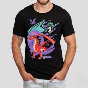 Dungeons Dragons Red And Green Dragons Tshirt