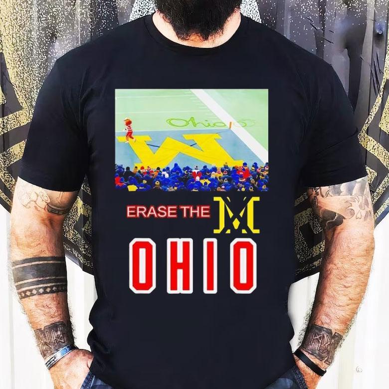 Erase The M Funny Rivalry Football Crowd Art Shirt Erase The M Funny Rivalry Football Crowd Art Shirt