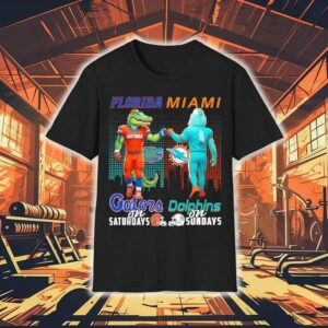Florida Gators On Saturdays X Miami Dolphins On Sundays Mascot Shirt
