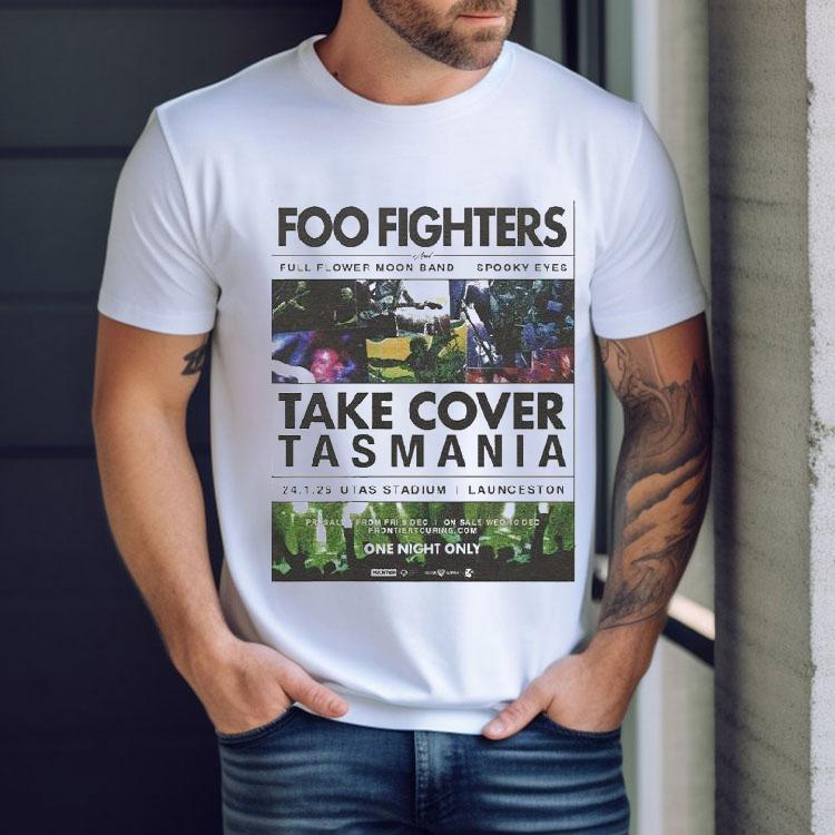 Foo Fighters Launceston Tasmania 2025 Event At Utas Stadium On January 24 2026 Shirt Foo Fighters Launceston Tasmania 2025 Event At Utas Stadium On January 24 2026 Shirt