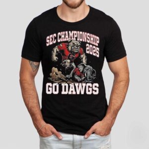 Georgia Bulldogs Beat Alabama Crimson Tide Sec Championship 2025 Go Dawgs Rivalry Football Shirt