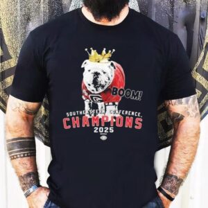 Georgia Bulldogs Boom 2025 Sec Championship Uga The King Mascot Shirt