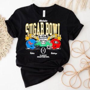 Georgia Bulldogs Vs Ole Miss Rebels 2026 Sugar Bowl Helmet Matchup Shirt