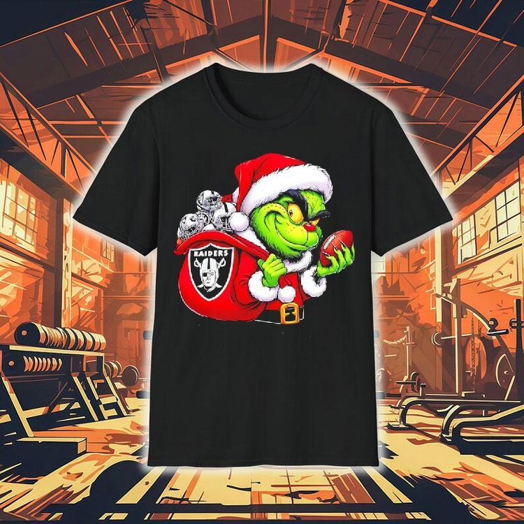 Grinch Holding Las Vegas Raiders Grinchmas Shirt Grinch Holding Las Vegas Raiders Grinchmas Shirt