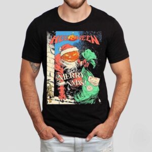 Helloween Merry Xmas Pumpkin Powered Santa Shirt 1 Helloween Merry Xmas Pumpkin Powered Santa Tshirt