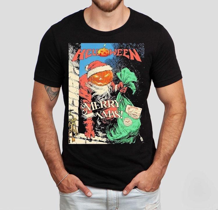 Helloween Merry Xmas Pumpkin Powered Santa Shirt Helloween Merry Xmas Pumpkin Powered Santa Shirt