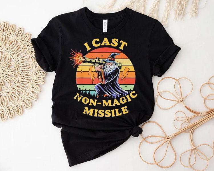 I Cast Non Magic Missile Sunset Vintage Shirt I Cast Non Magic Missile Sunset Vintage Shirt
