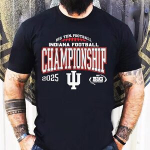 Indiana Hoosiers 2025 Big Ten Football Champions Endzone Speed Shirt