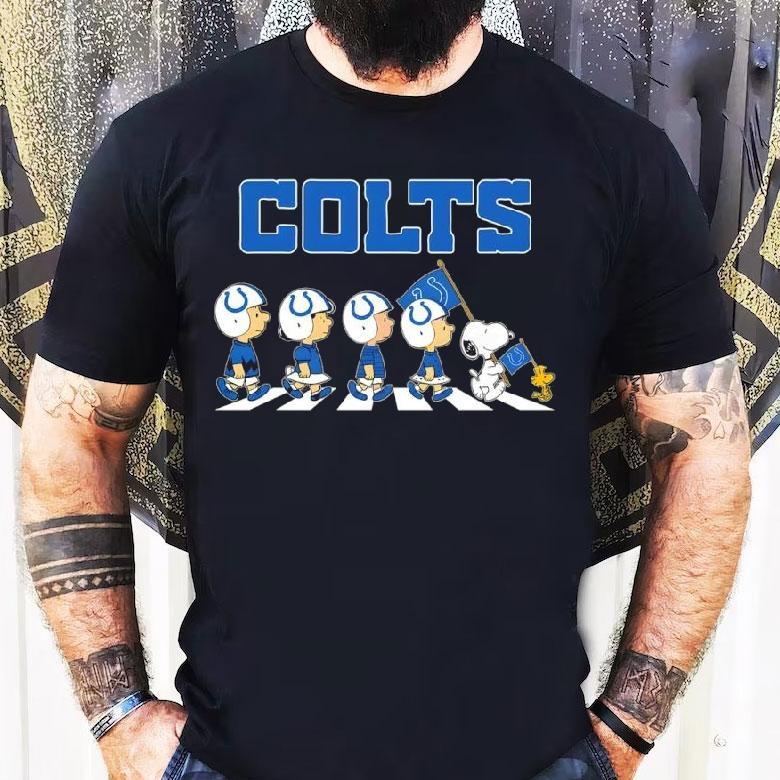 Indianapolis Colts X Peanuts Snoopy Abbey Road Shirt Indianapolis Colts X Peanuts Snoopy Abbey Road Shirt