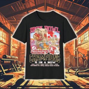 Iron Bowl Champions University Of Alabama Crimson Tide 6 In A Row Auburn Graphic Shirt