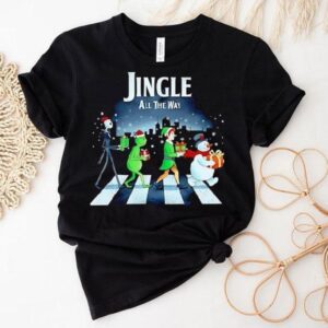 Jack Skellington And Grinch And Buddy The Elf And Snowman Jingle All The Way Shirt