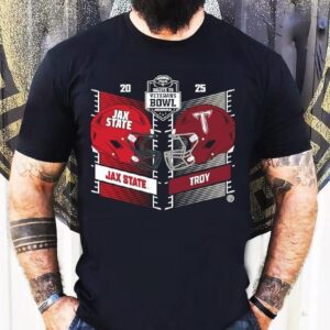 Jacksonville State Gamecocks Vs Troy Trojans Football Is4s Salute To Veterans Bowl 2025 Shirt
