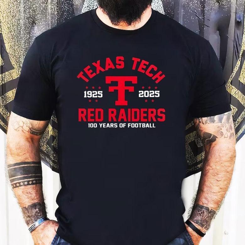 Jacob Rodriguez Texas Tech Red Raiders 100 Years Of Football 1925 To 2025 Shirt Jacob Rodriguez Texas Tech Red Raiders 100 Years Of Football 1925 To 2025 Shirt
